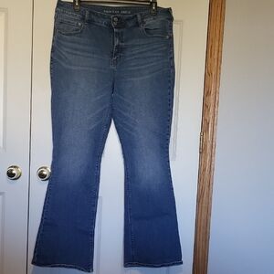 American Eagle Outfitters Women's Flare Blue Jeans